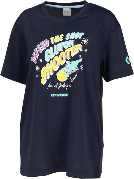 【新品・4営業日で発送】コンバース 4F_ガールズプリントTシャツ (CB342351) 色 : ネイビー サイズ : M 