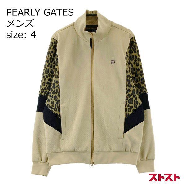 PEARLY GATES パーリーゲイツ ジップジャケット ベージュ レオパード PEARLY GATES パーリーゲイツ ジップジャケット レオパード柄 切替