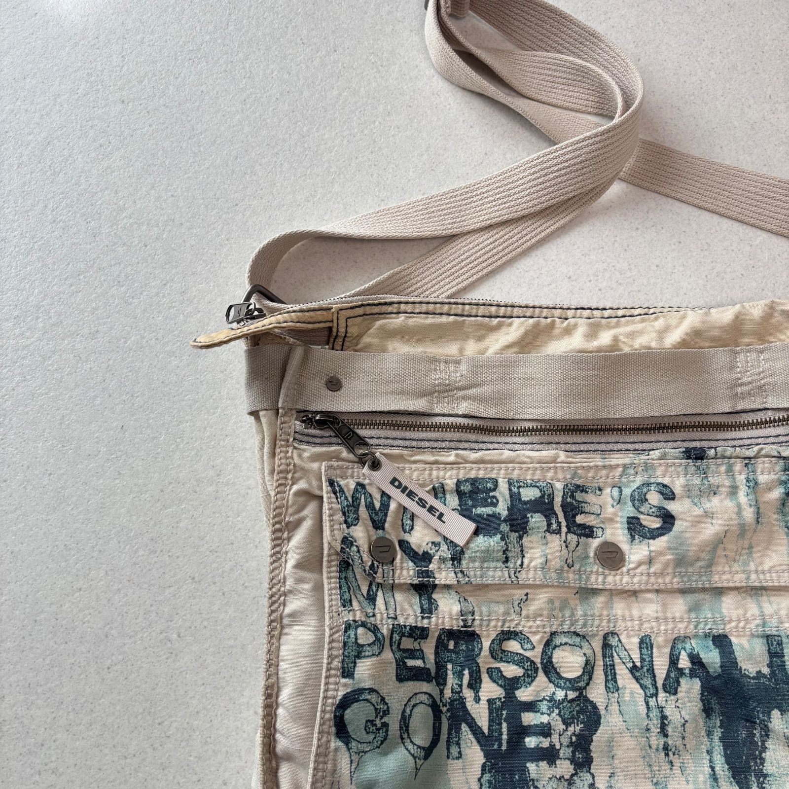 diesel archive metal logo shoulder bag 00s Y2K グランジ