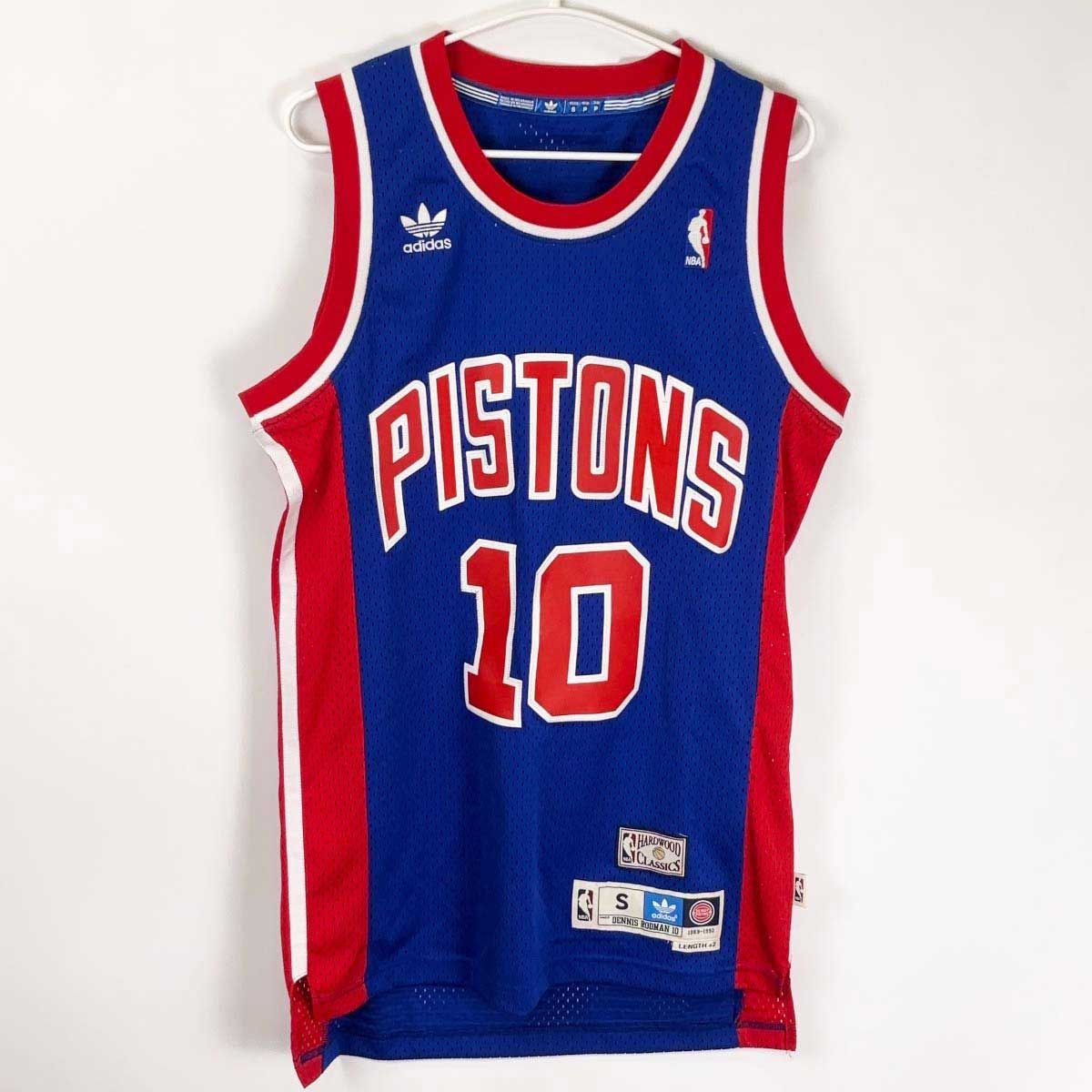 adidas - アディダス デトロイト・ピストンズ #10 デニス・ロッドマン ユニフォーム 1989-1990 S ADIDAS NBA バスケットボール アディダス デトロイト・ピストンズ #10 デニス・ロッドマン