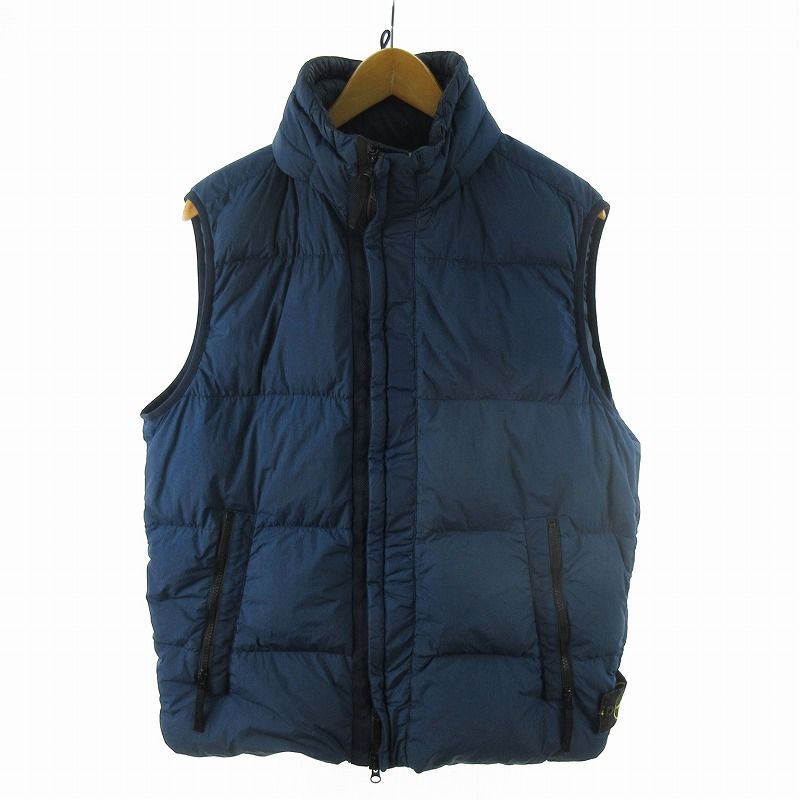 ストーンアイランド　ダウンベスト　ブルー　S フード付（収納） ストーンアイランド STONE ISLAND ダウンベスト Down Filled Puffer