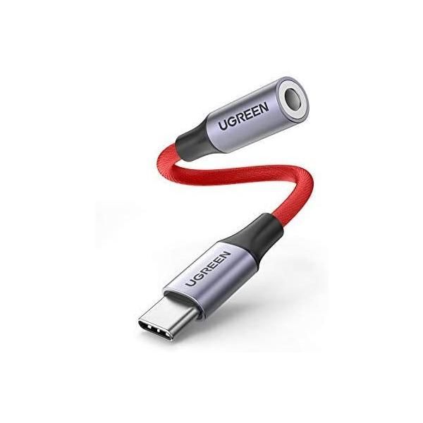 UGREEN 3.5mmイヤホン変換ケーブル USB C to 3.5MM 4極イヤホン端子変換アダプタ ヘッドフォンジャック高耐久 ハイレゾ