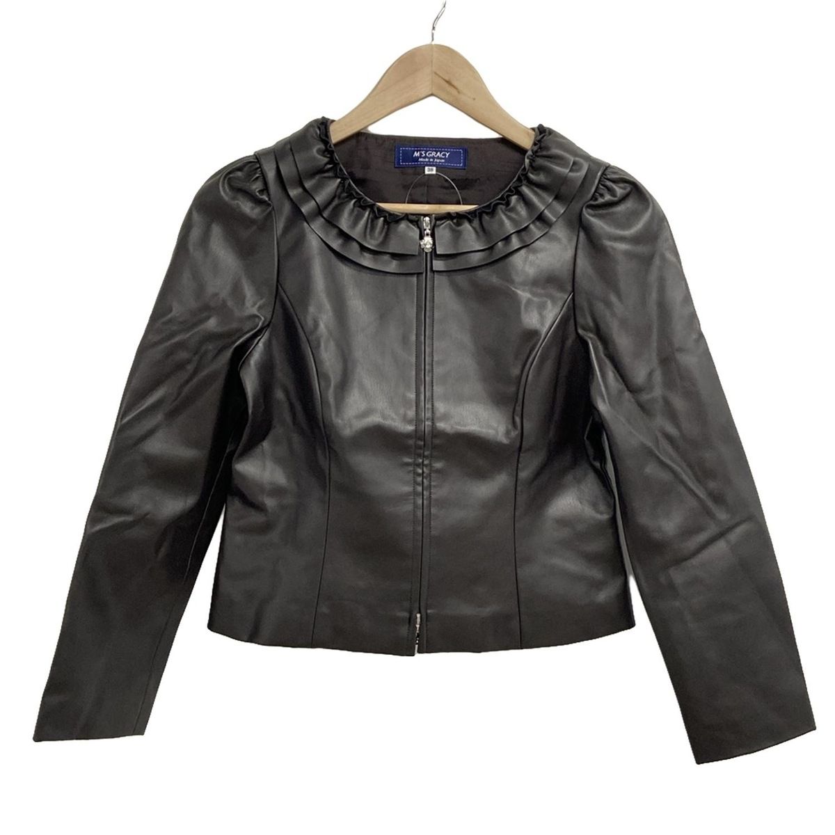【新品】M'S GRACY ジャケット エムズグレイシー 114510 ジャケット 38 ネイビー ツイード