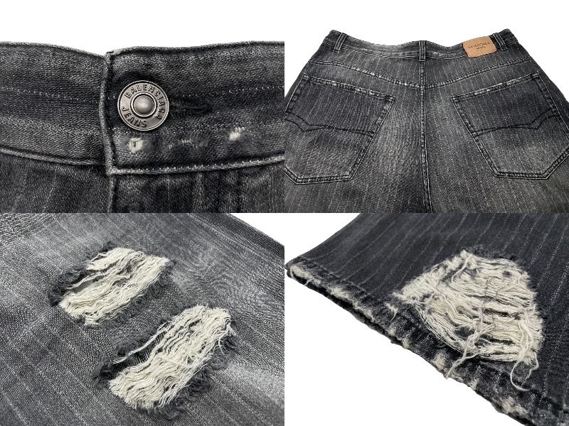 新品未使用 BALENCIAGA バレンシアガ ラージバギー デストロイ ピン