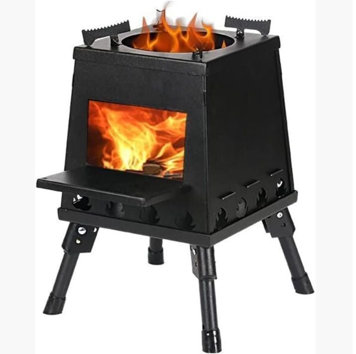 薪ストーブ 折り畳み 高効率 ソロストーブ 組み立て簡単 軽量 ハイキング ピクニック キャンプストーブ 147st 収納袋付 L
