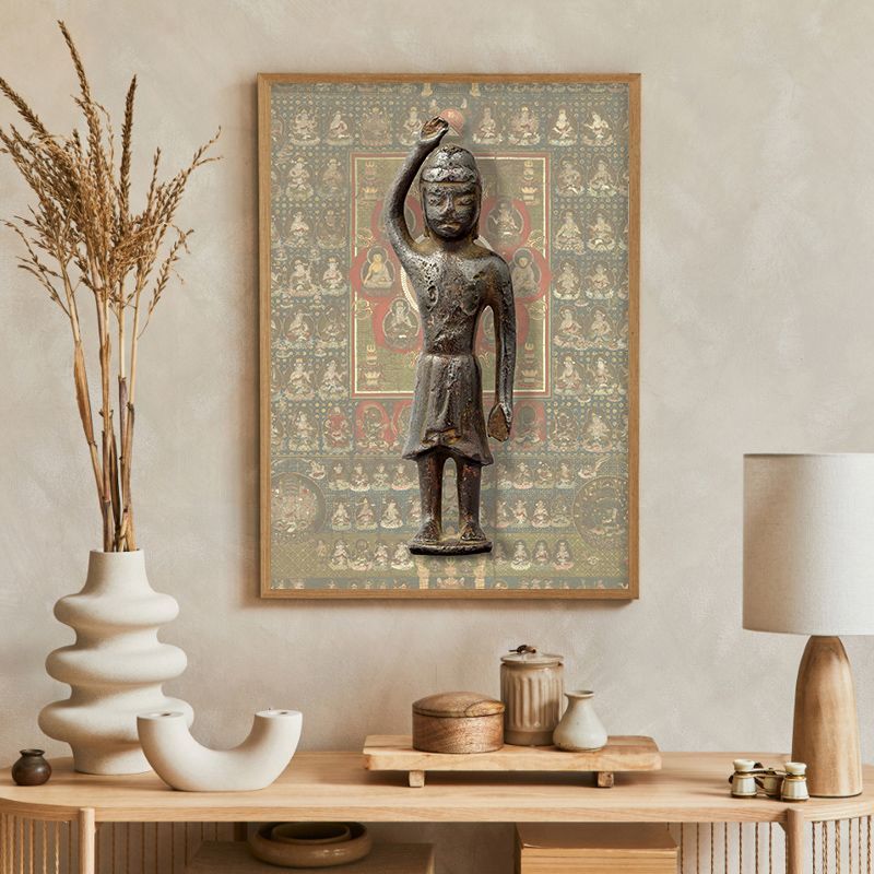 A4サイズ 日本 仏画 ポスター 誕生釈迦仏立像 天上天下唯我独尊