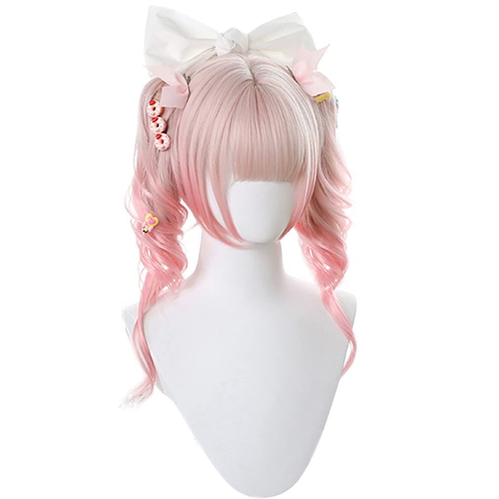 森ガール ゆめかわいい メッシュ お姫 ピンク 小顔 ツインテール ボブ パーティー 耐熱 ハロウィン カツラ コスプレ 仮装 GAL系 日常 原宿風 ゴスロリ かつら ウィッグ wig ロリータ