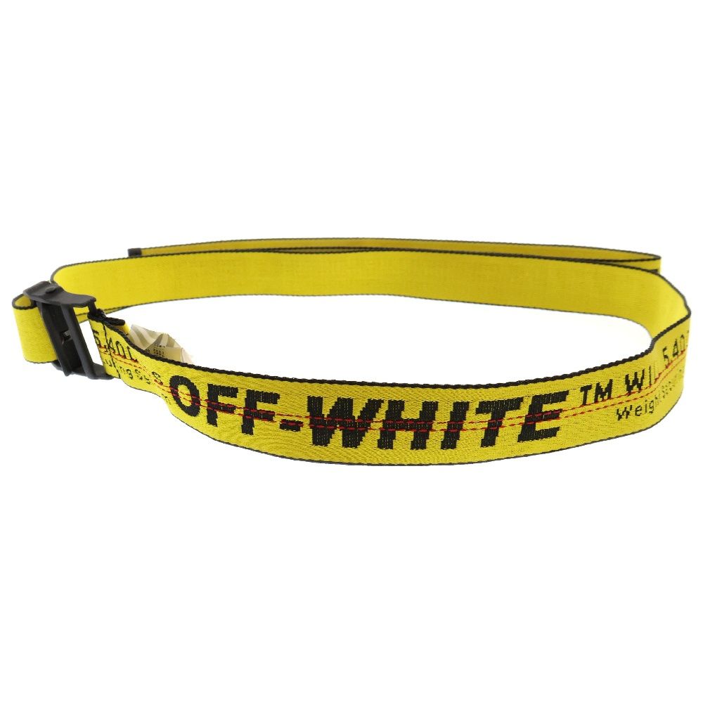 OFF-WHITE (オフホワイト) ロゴ ロング ガチャ ベルト イエロー OMRB012S18647008