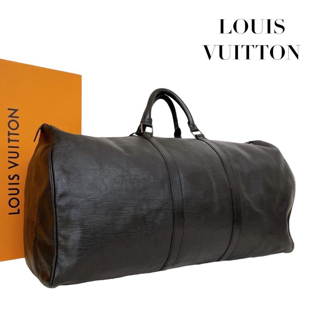 価格交渉 質問大 LOUIS VUITTON ルイヴィトン エピ キーポル60 ボストンバッグ ? ブラック 黒 大容量 旅行 出張 メンズ レディース ユニセックス 感 上質 レザー 収納力抜群 人気モデル 4387