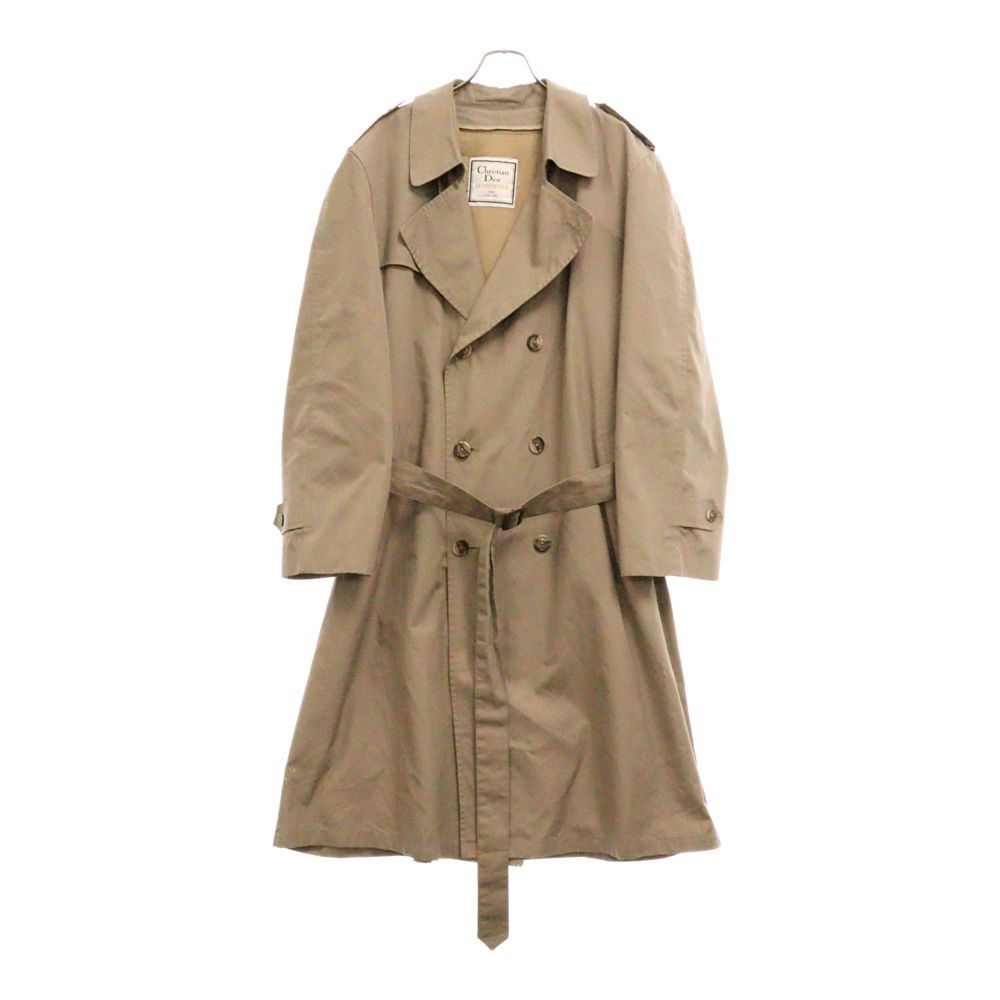 Christian Dior クリスチャンディオール 80s ダブル ベルテッド ライナー付きトレンチコート ベージュ