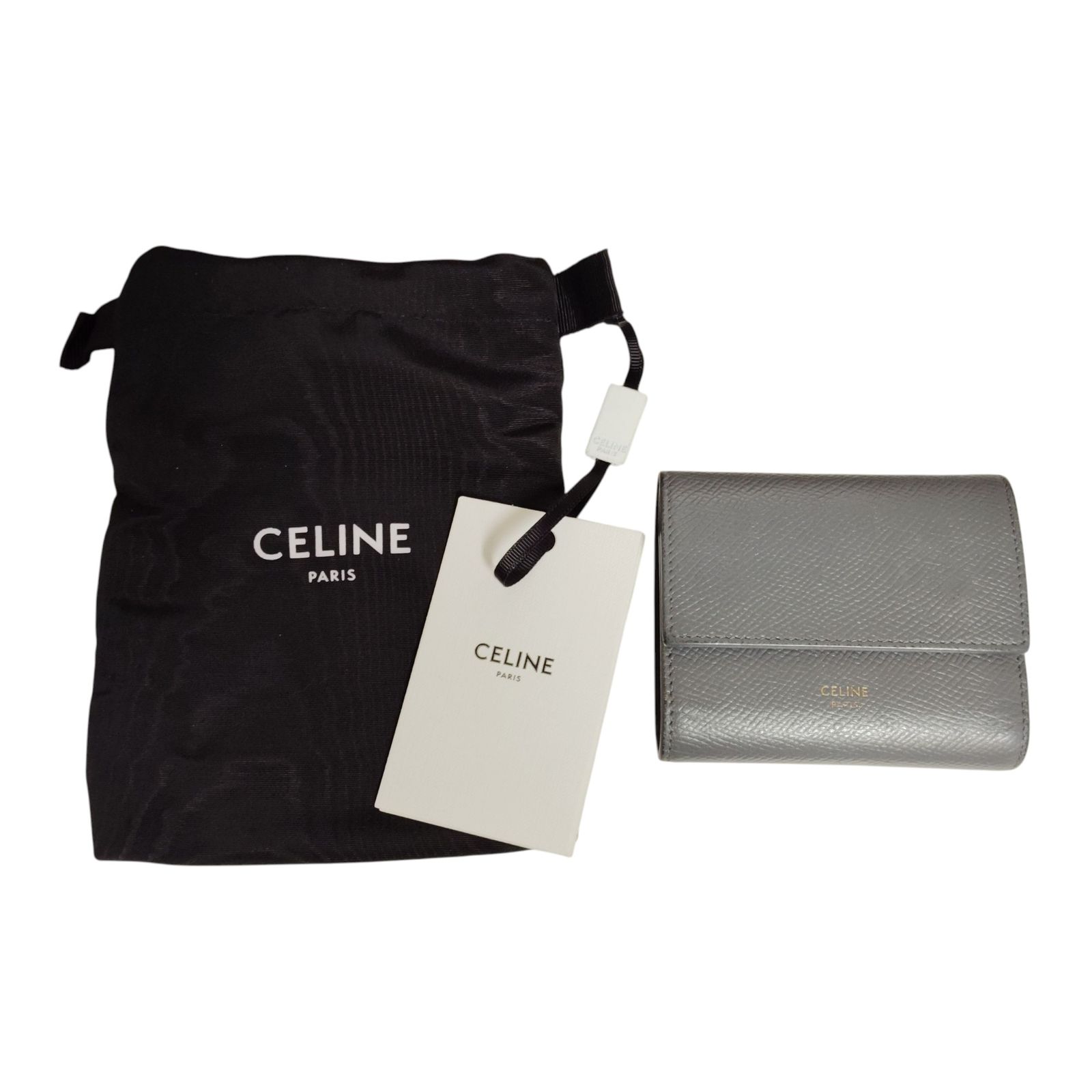 CELINE 財布 グレー セリーヌ スモール トリフォールド