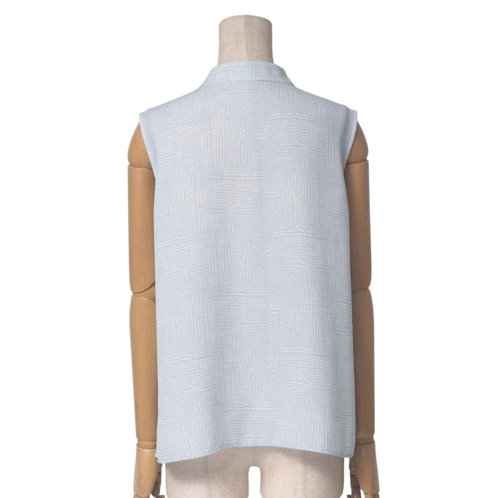 ■美品■FOXEY フォクシー Sarasara Summer Blouse ブラウス サイズ40 スタンドカラー ノースリーブ シャツ ブランド古着【中古】20250513/RA4780 FOXEY - □美品□FOXEY フォクシー Sarasara Summer Blouse ブラウス