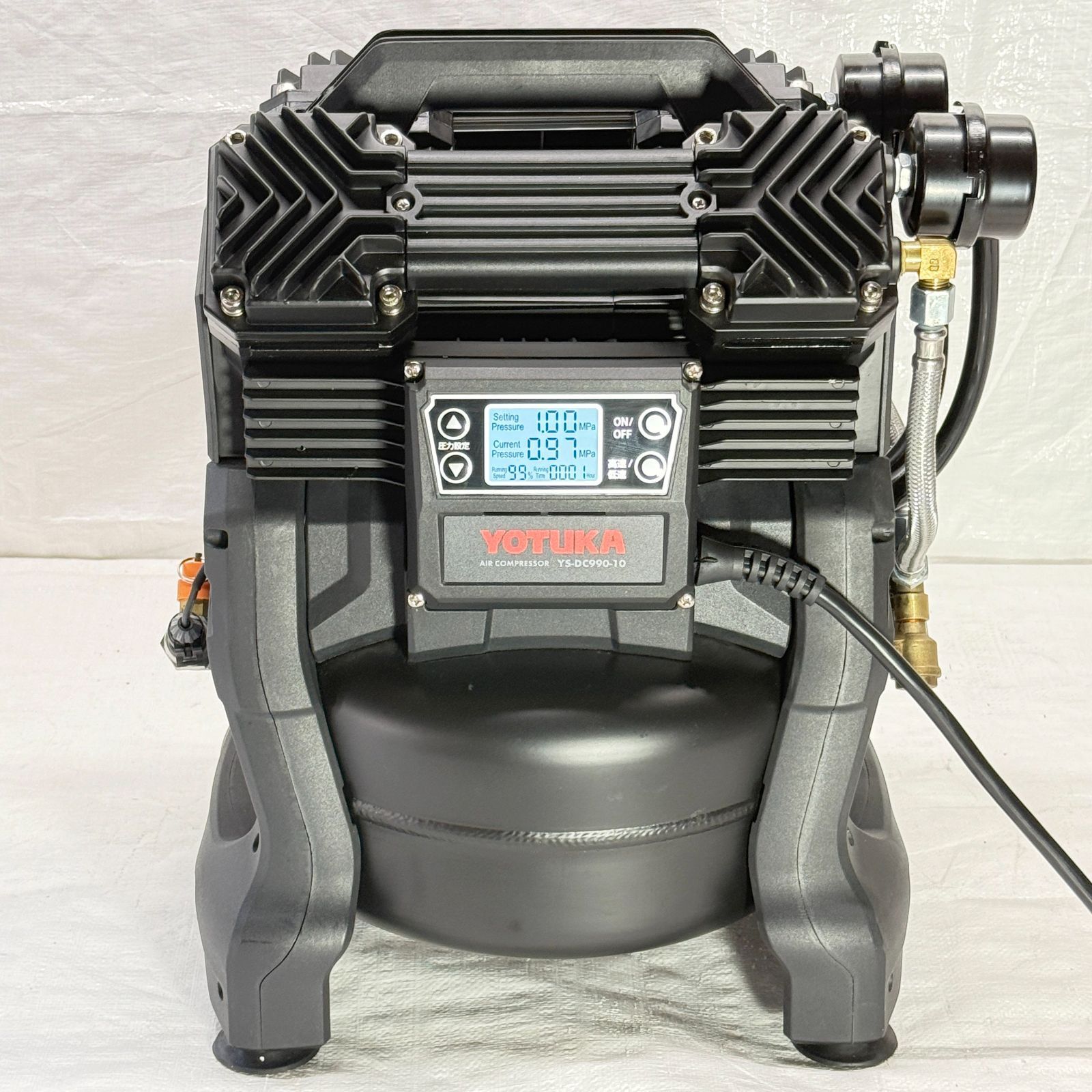 エアーコンプレッサー 100 V 10 L YOTUKA AC電源 オイルレス アルミタンク 最大圧力1 0 MPa 静音 小型 軽量 YS DC 990 943