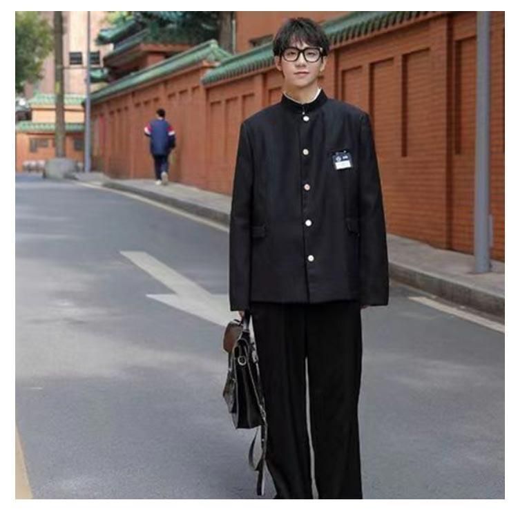 学生服上下セット　レトロ　7号　標準A  学ラン コスプレ 男子　男装 スクール制服 学ラン 上下セット 学生服 高校生 コスプレ 卒業式