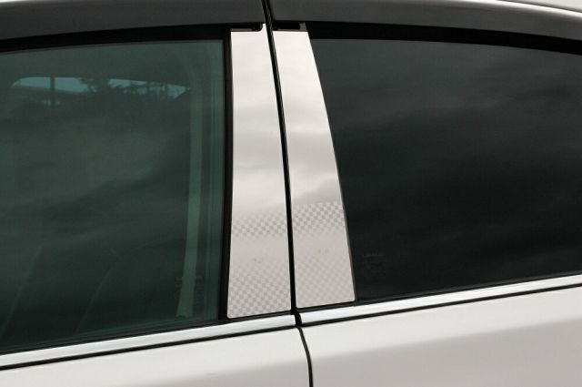 ＺＲＥ系ルミオン　ステンレス　ピラー　ファサネイトスタンダードタイプ（チェック柄シリーズ　市松模様風）鏡面ＨＹＰＥＲ /INVENTER/grow/ピラーパネル/メッキピラー/車パーツ/鏡面