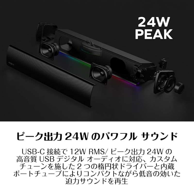 RMS|ピーク出力24W