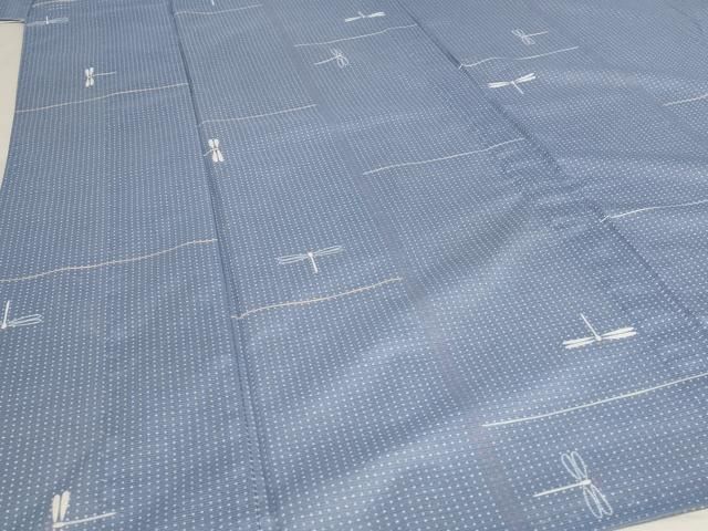 平和屋着物＊夏物 小紋 絽 蜻蛉 洗える着物 AABB8663st