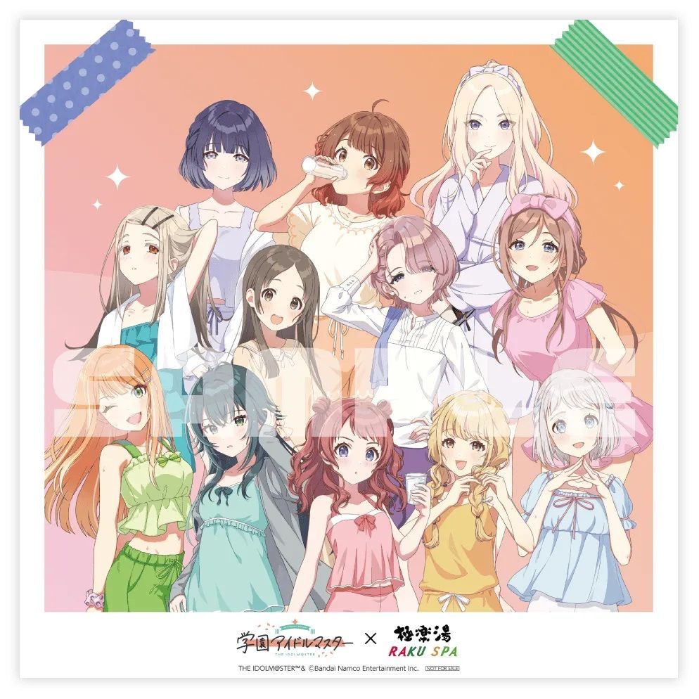 浜館41-670 学園アイドルマスター × 楽湯 コラボ 館内タペストリー 学マス