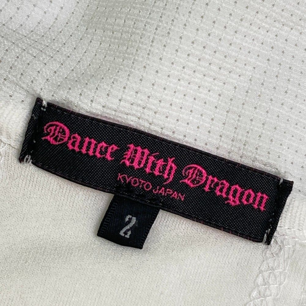 サイズ：2 DANCE WITH DRAGON ダンスウィズドラゴン  ジップベスト ドットエアー  ホワイト系 [240101471470] ゴルフウェア レディース ストスト DANCE WITH DRAGON ダンスウィズドラゴン ジップベスト ドット