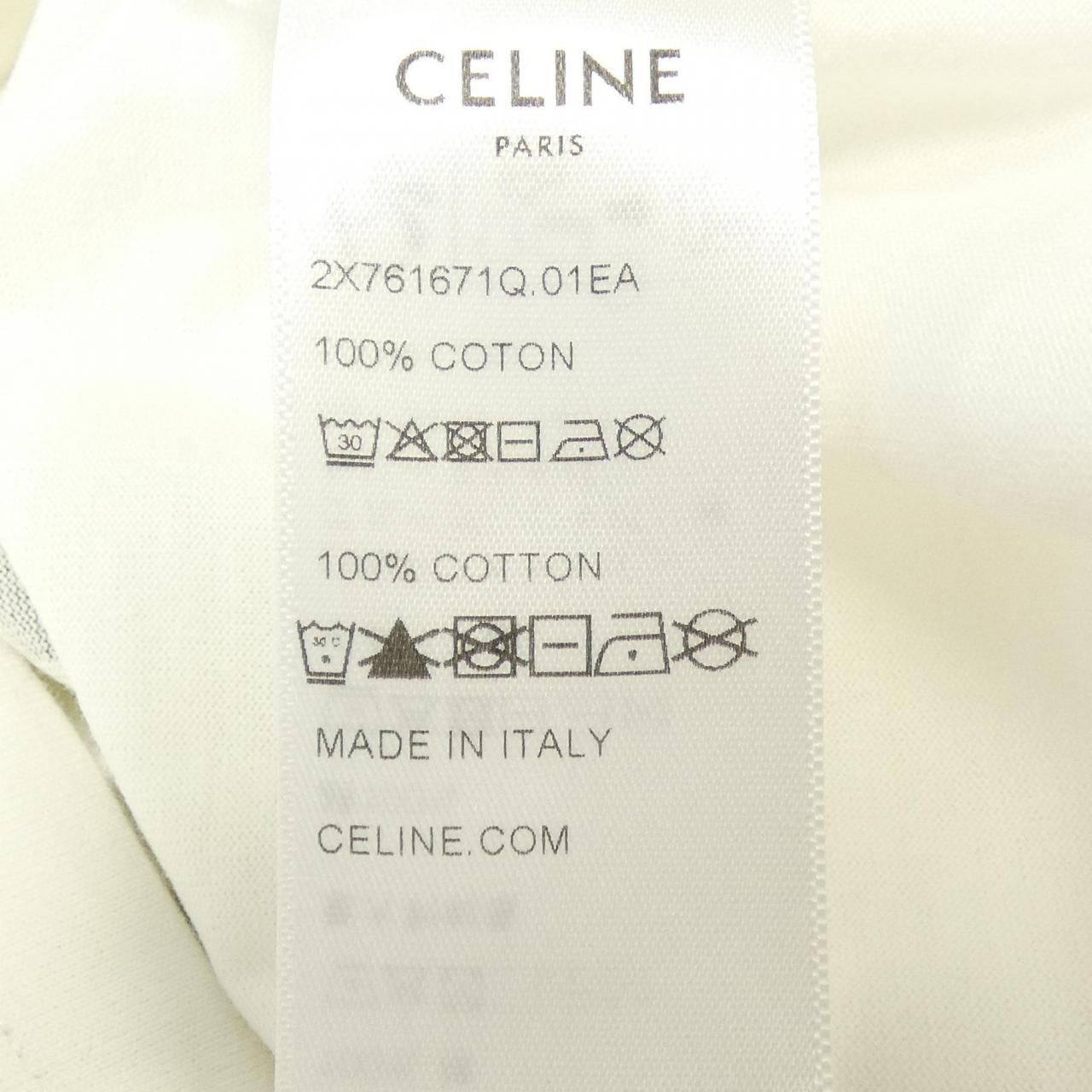  セリーヌ CELINE CELINEプリント クロップドTシャツ Tシャツ その他 トップス