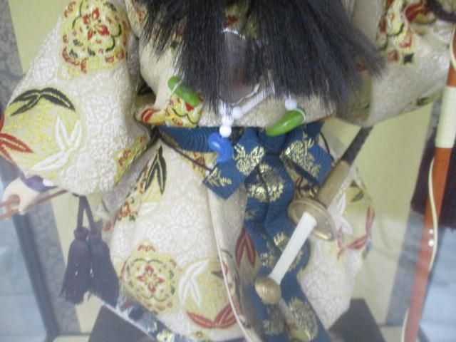 新品 五月人形 廣栄作 神天 神武天皇 木製 4号 前扉ケース 端午の節句  