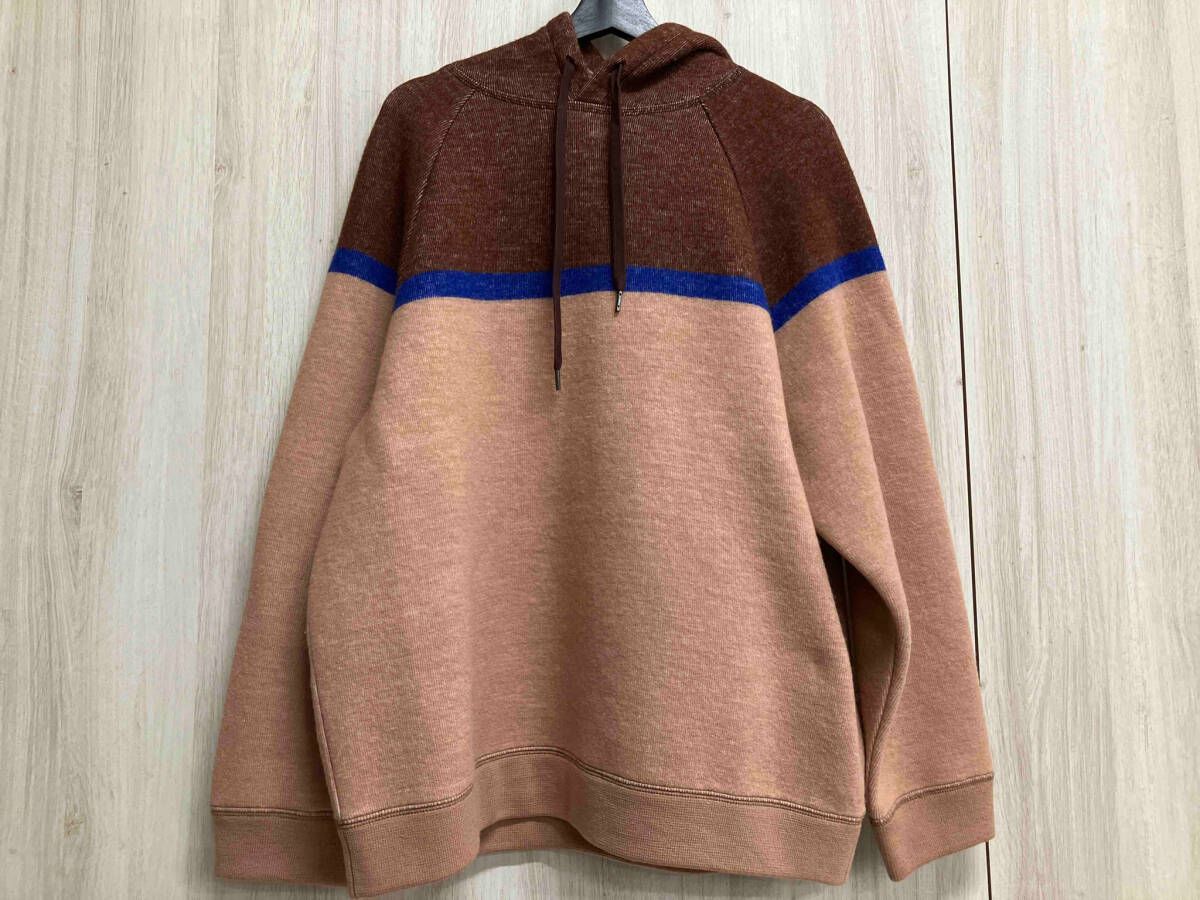 COOHEM コーヘン RETRO FELT KNIT パーカー プルオーバー XLサイズ ブラウン ピンク
