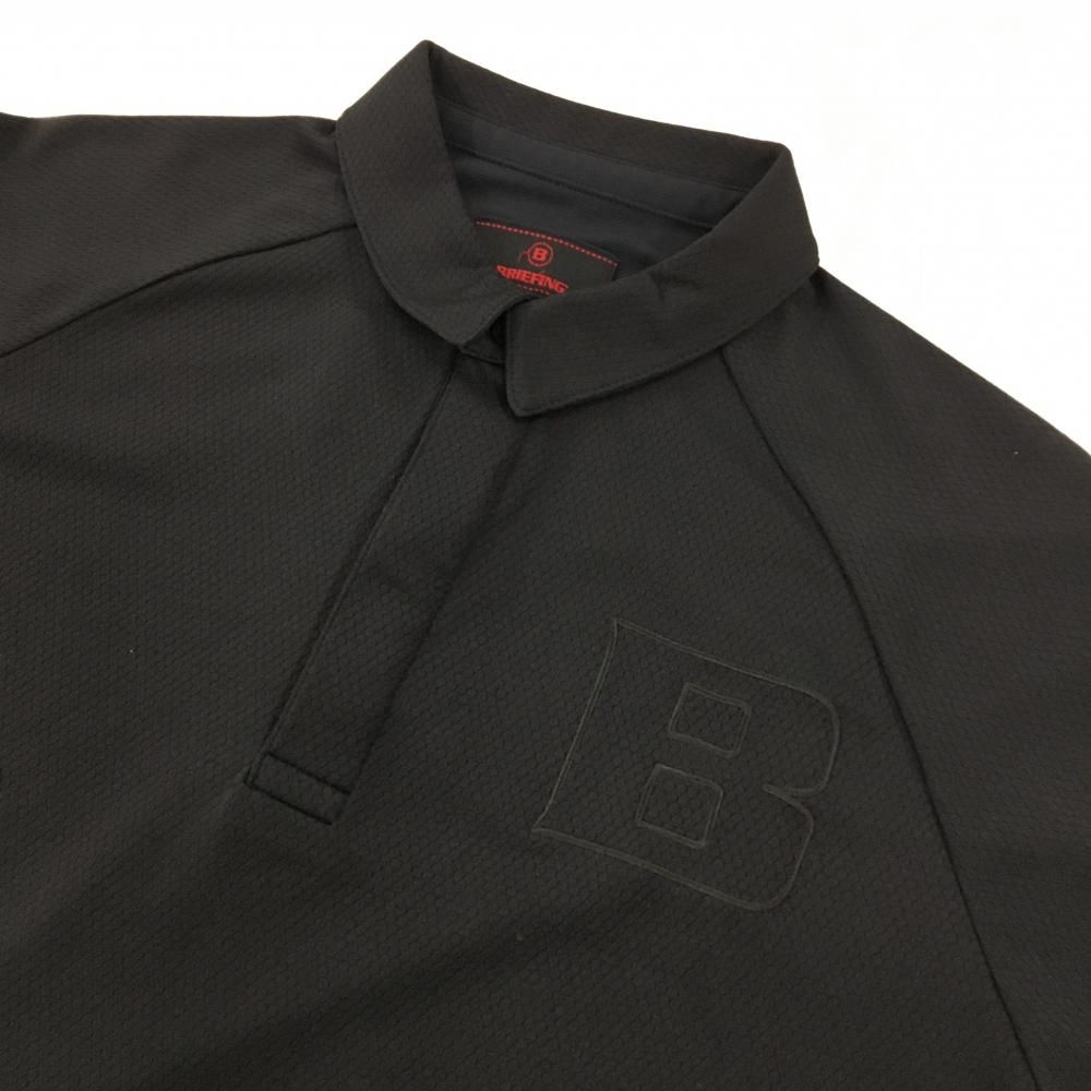 超美品】ブリーフィング 半袖ポロシャツ 黒 バックロゴ メンズ M