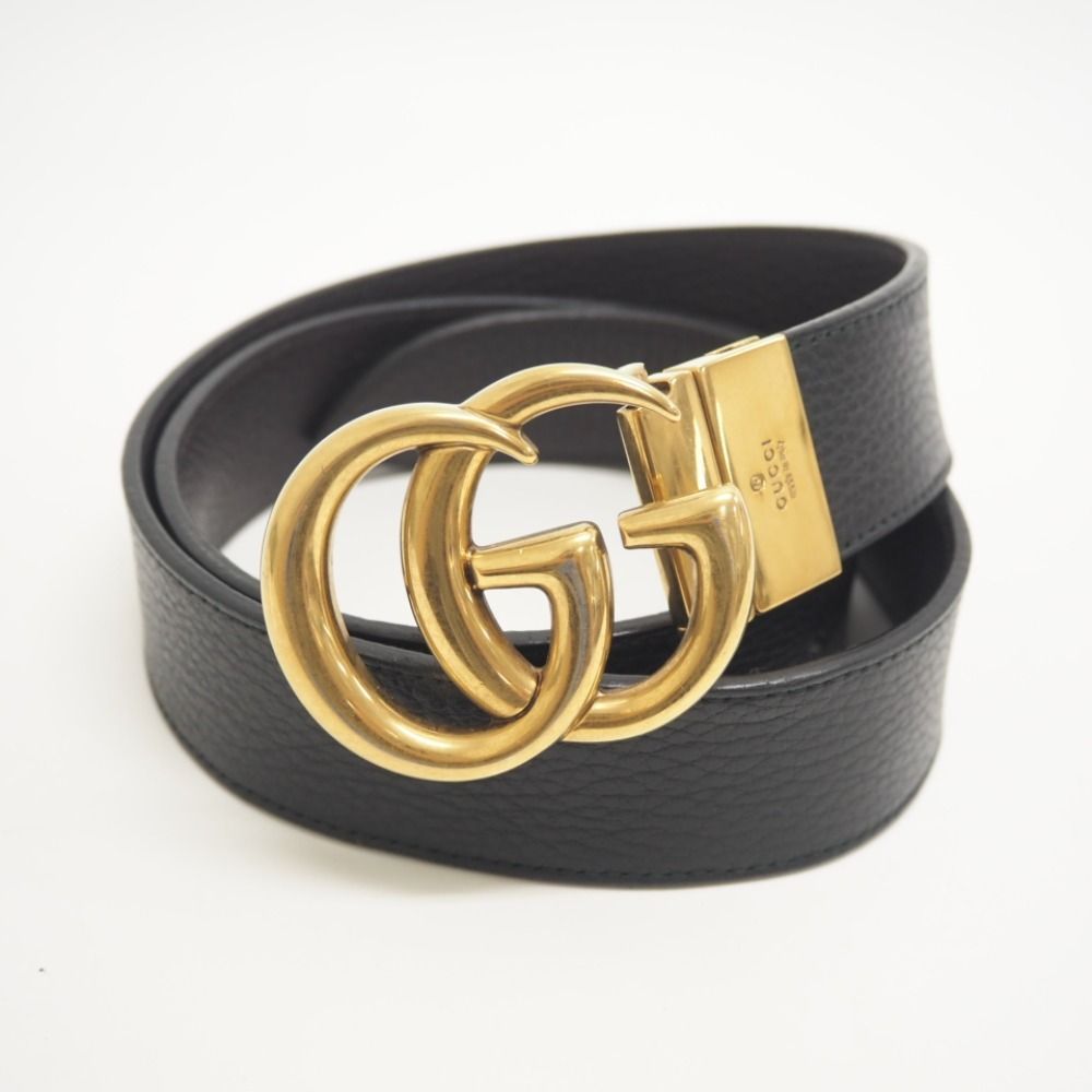 GUCCI/グッチ GGマーモント バックル ベルト社外 ベルト ゴールド ユニ