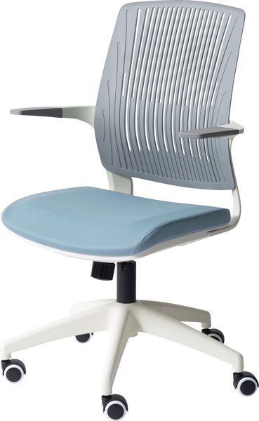 MITASインテリア クレコ オフィスチェア ブルー×ホワイト OFC-50BLW