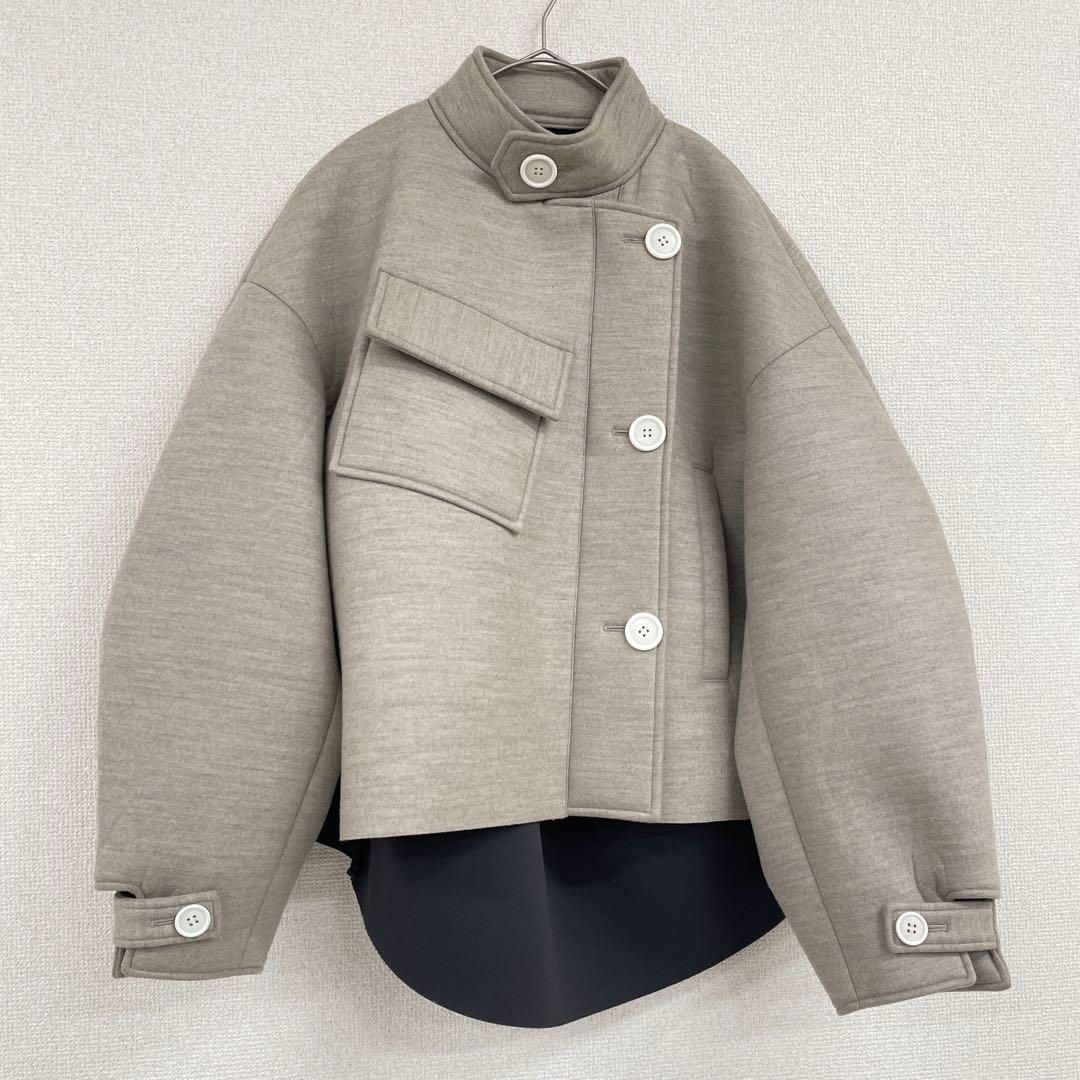 ENFOLD エンフォルド ウールボンディング ショートコート オーバー