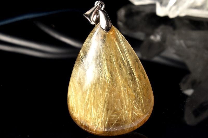 パワーストーン 天然石 タイチンルチル ルチルクォーツ 水晶ブレスレット 8.5mm TRB930