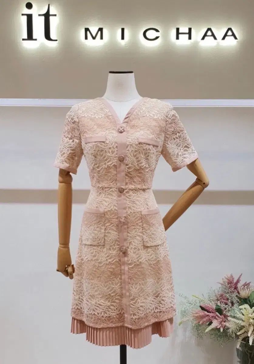 ロッテ本店 it michaa レース ドレス ほぼ のゲストルック ミーティングルック