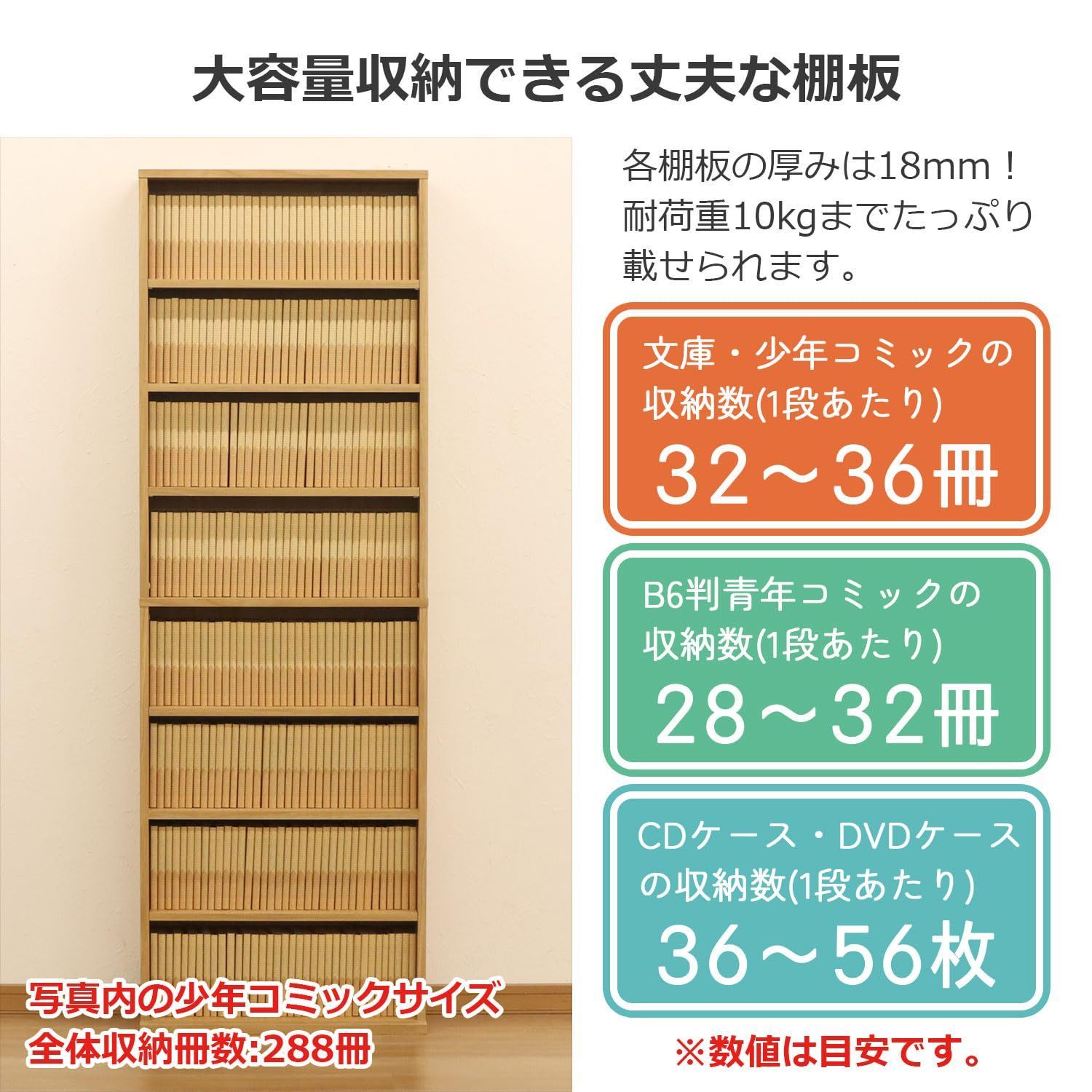 エイアイテック(AITECH) 書棚 ナチュラル 70x18x228.7~245 