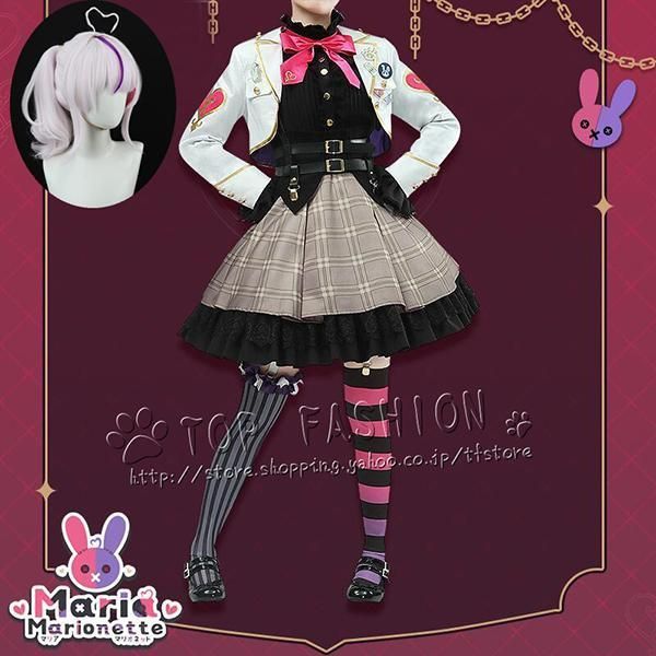 ウィッグ 靴追加 豪華版バーチャルYouTuber VTuber NIJISANJI EN Maria Marionette マリア マリオネット ILUNA コスプレ衣装 ウィッグ 靴 道具別売り