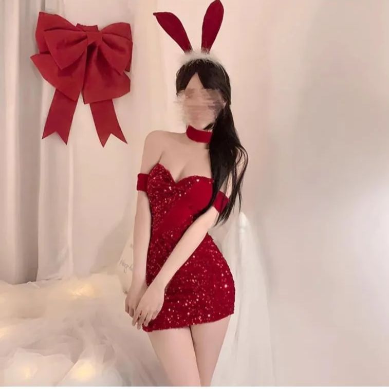 バニーガール コスプレ衣装 スパンコール付き 舞台衣装などに バニーガール衣装 コスプレ 衣装 ハロウィン レディース