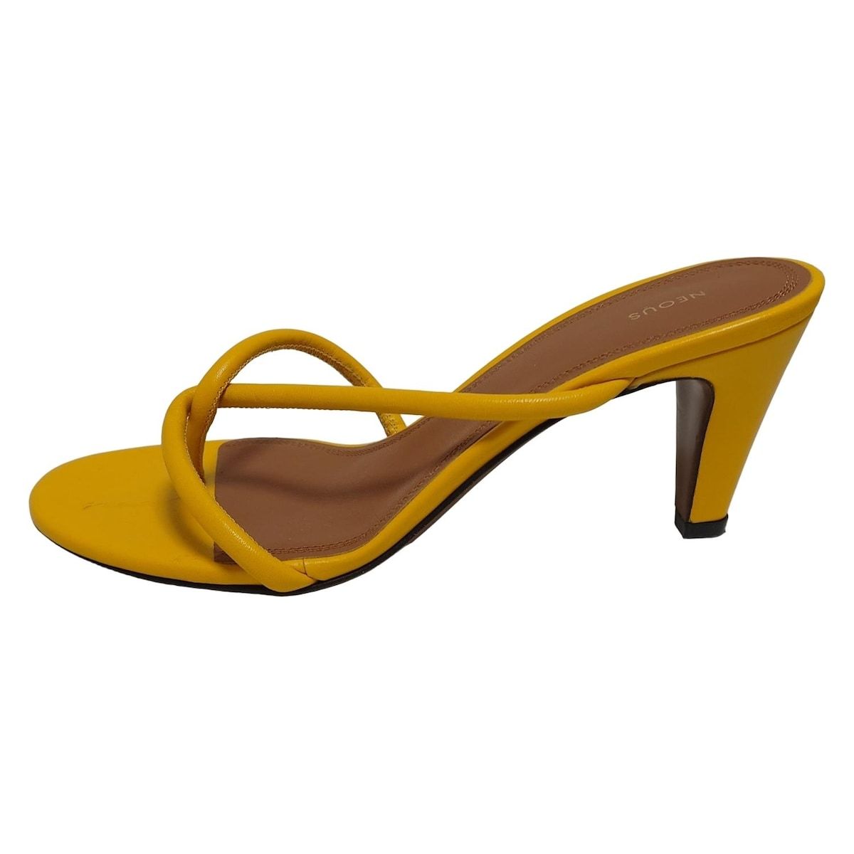NEOUS ネオアス ミュール 35 レディース - ダークイエロー レザー