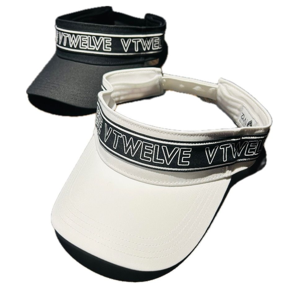 【新品】V12 v12 V-12 V122510-CP01 メンズ レディース ユニセックス キャップ OL VISOR サンバイザー フリーサイズ ホワイト ブラック 定価7，700円 