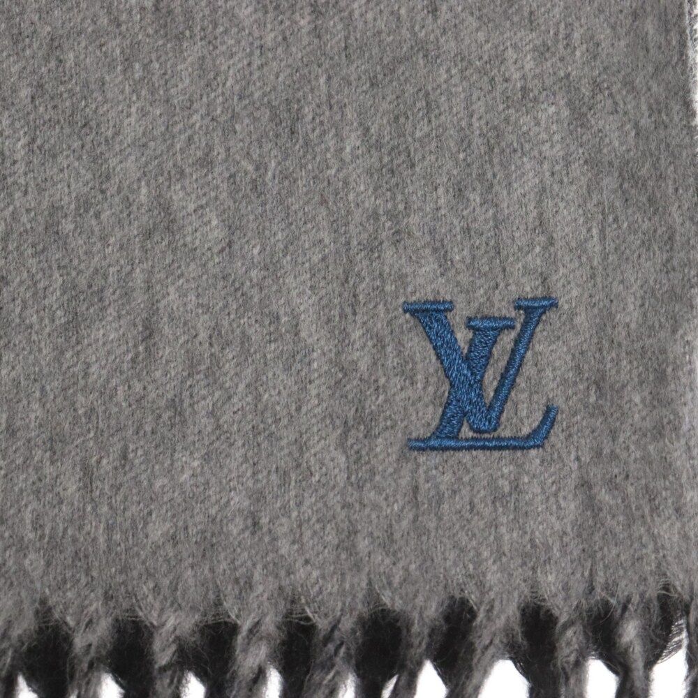 LOUIS VUITTON カシミヤ マフラー グレー LOUIS VUITTON (ルイ ヴィトン) カシミヤマフラー グレー - 小物