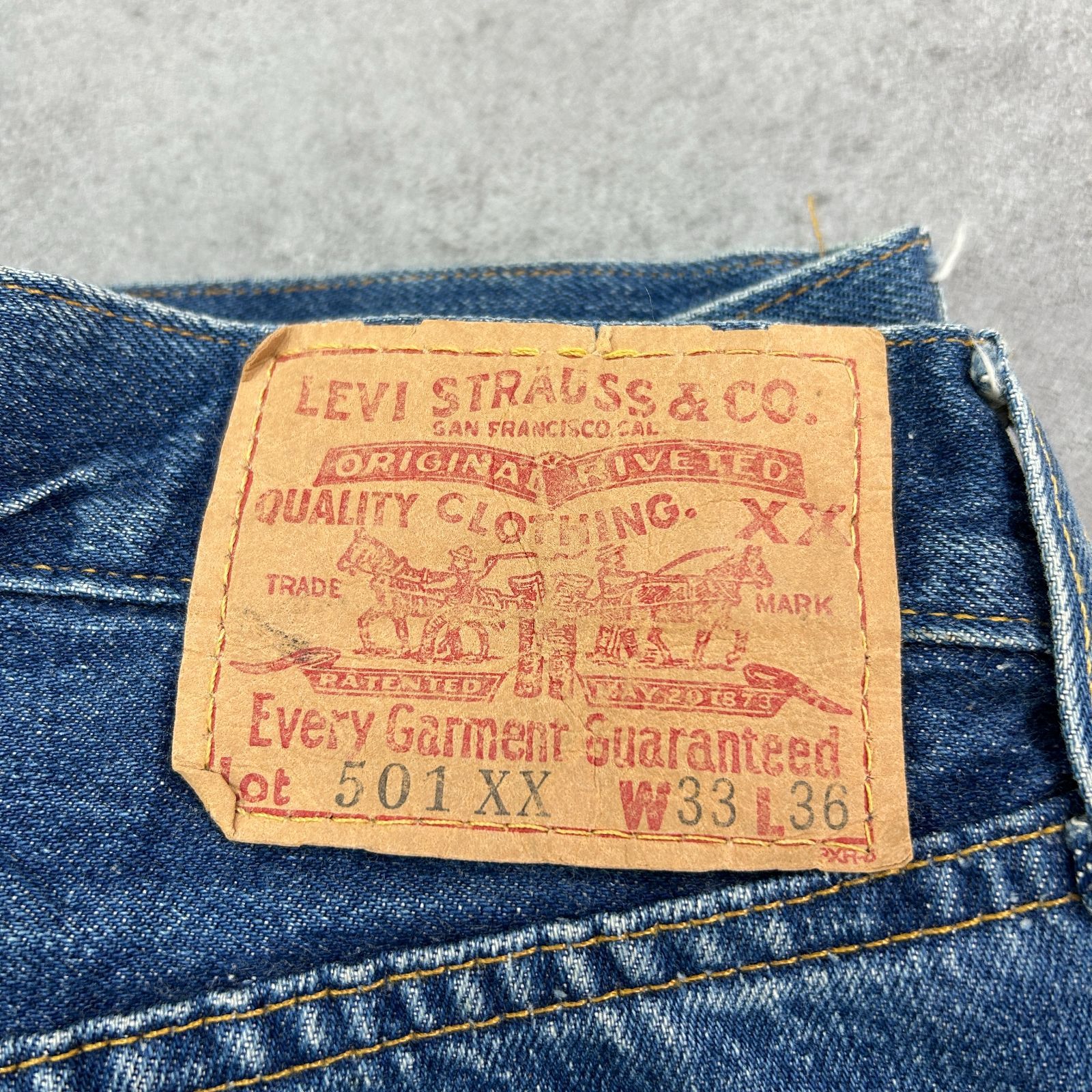 『希少』LEVI'S 501XX バレンシア555刻印 赤耳 ビッグE W31 リーバイス501XX バレンシア 555 ビックE 赤耳 アメリカ w31