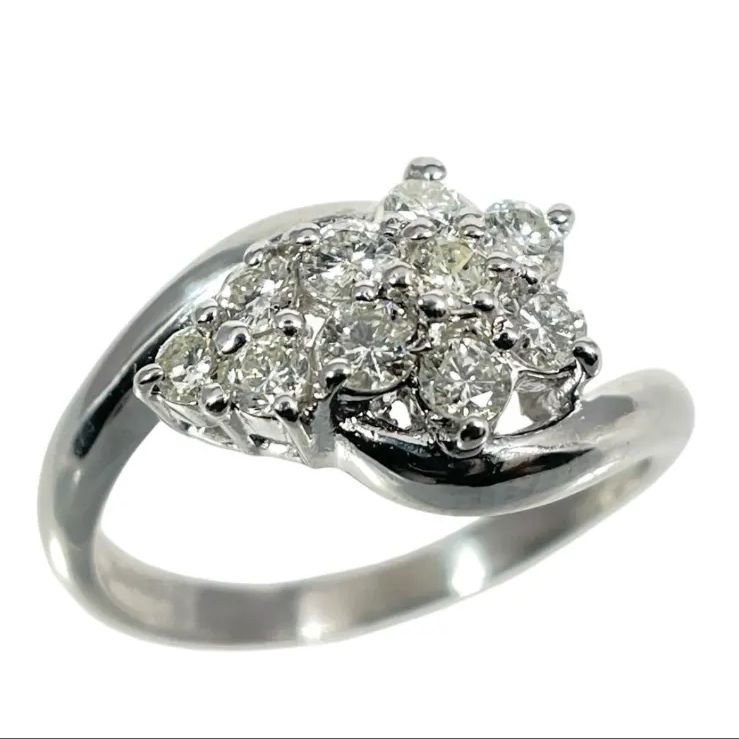 fujちゃん様透かしデザイン 天然ダイヤモンドリング プラチナ900 Pt900 fujちゃん様透かしデザイン 天然ダイヤモンドリング プラチナ900 Pt900