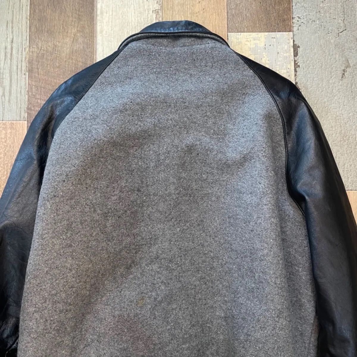 レザー切り替えスタジャン