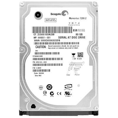 Festplatte Seagate ST980813AS 80GB 8MB Cache 7200Rpm Sata II 2，5