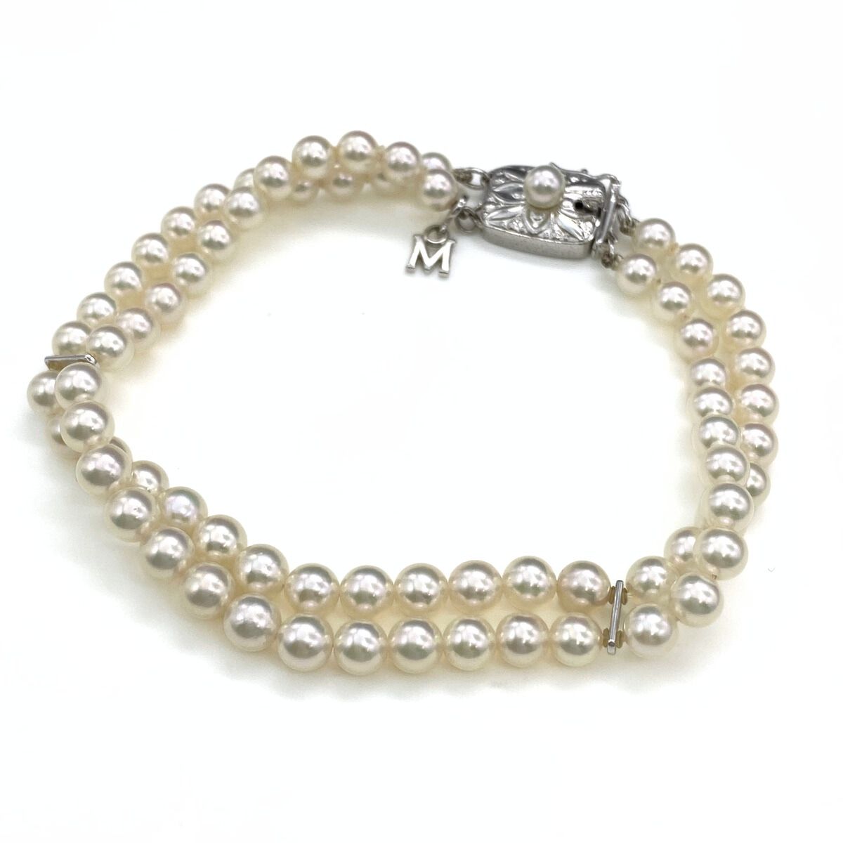 ミキモト MIKIMOTO パール デザインブレスレット シルバー 真珠 silver 腕輪 ブレスレット SV パール レディース