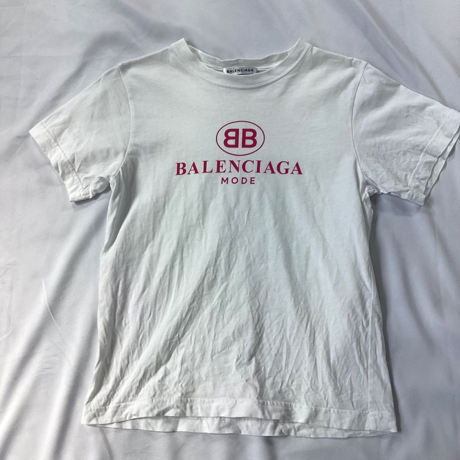 Balenciaga バレンシアガ BB ロゴ Tシャツ ホワイト 関税込 関税込】◇BALENCIAGA バレンシアガ◇BB MODE ロゴ Tシャツ