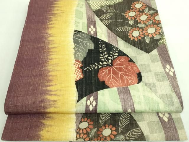 平和屋着物□極上 夏物 摺型友禅 京都 多ち花 九寸開き名古屋帯 誰が袖  