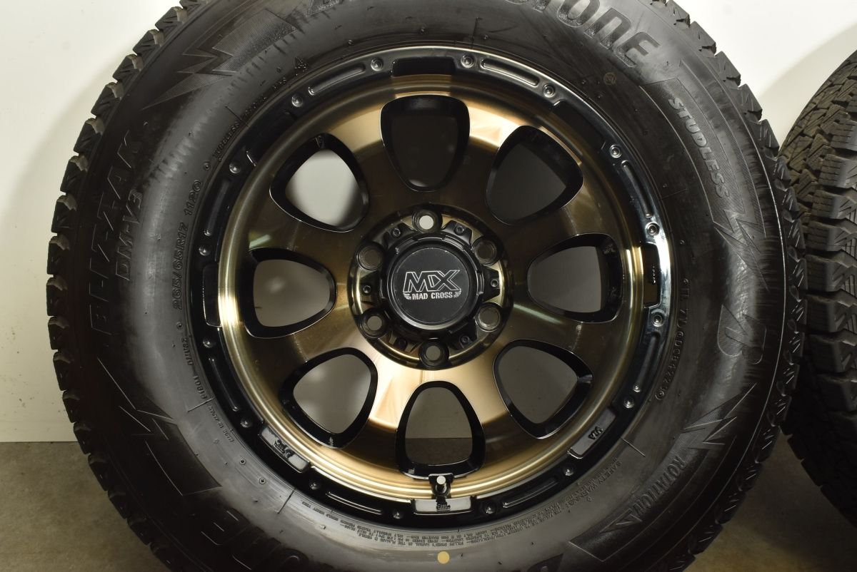 バリ溝 MAD CROSS GRACE 17in 8J 20 PCD139.7 ブリヂストン ブリザック DM-V3 265 65R17 プラド ハイラックス サーフ FFCRYSTALESIA_COM