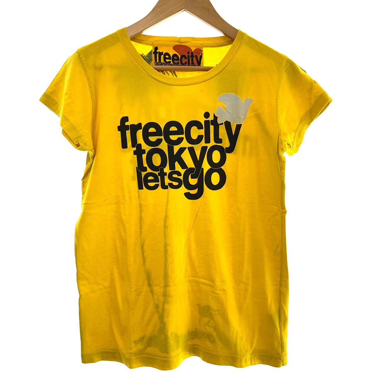 フリーシティ FREE CITY TOKYO LETS GO ロゴ Tシャツ イエロー M