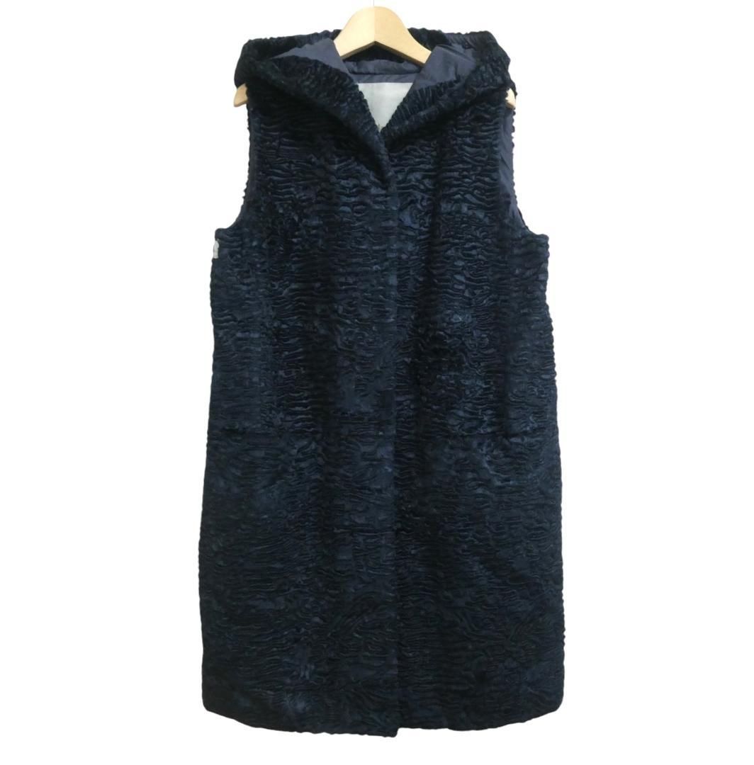 'S Max Mara - 美品 S Max Mara ベロア ジャガード フーディ ロング ベスト コート 極美品 S Max Mara エスマックスマーラ ロングコート ベスト ベロア