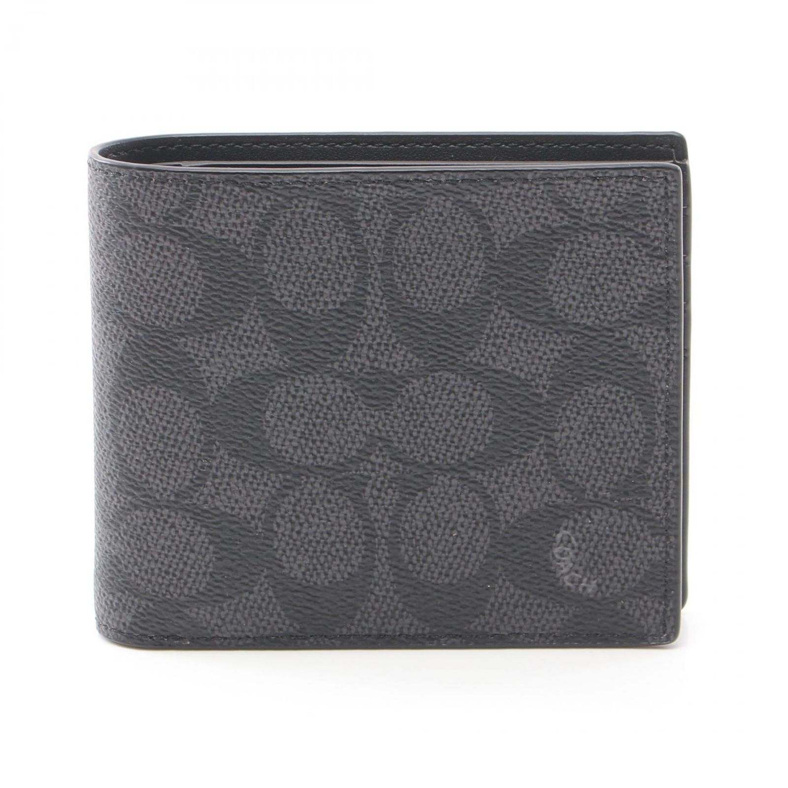 コーチ COACH 二つ折り財布 CW344QBMI5 ブラック PVCコーティングキャンバス 二つ折り財布 メンズ