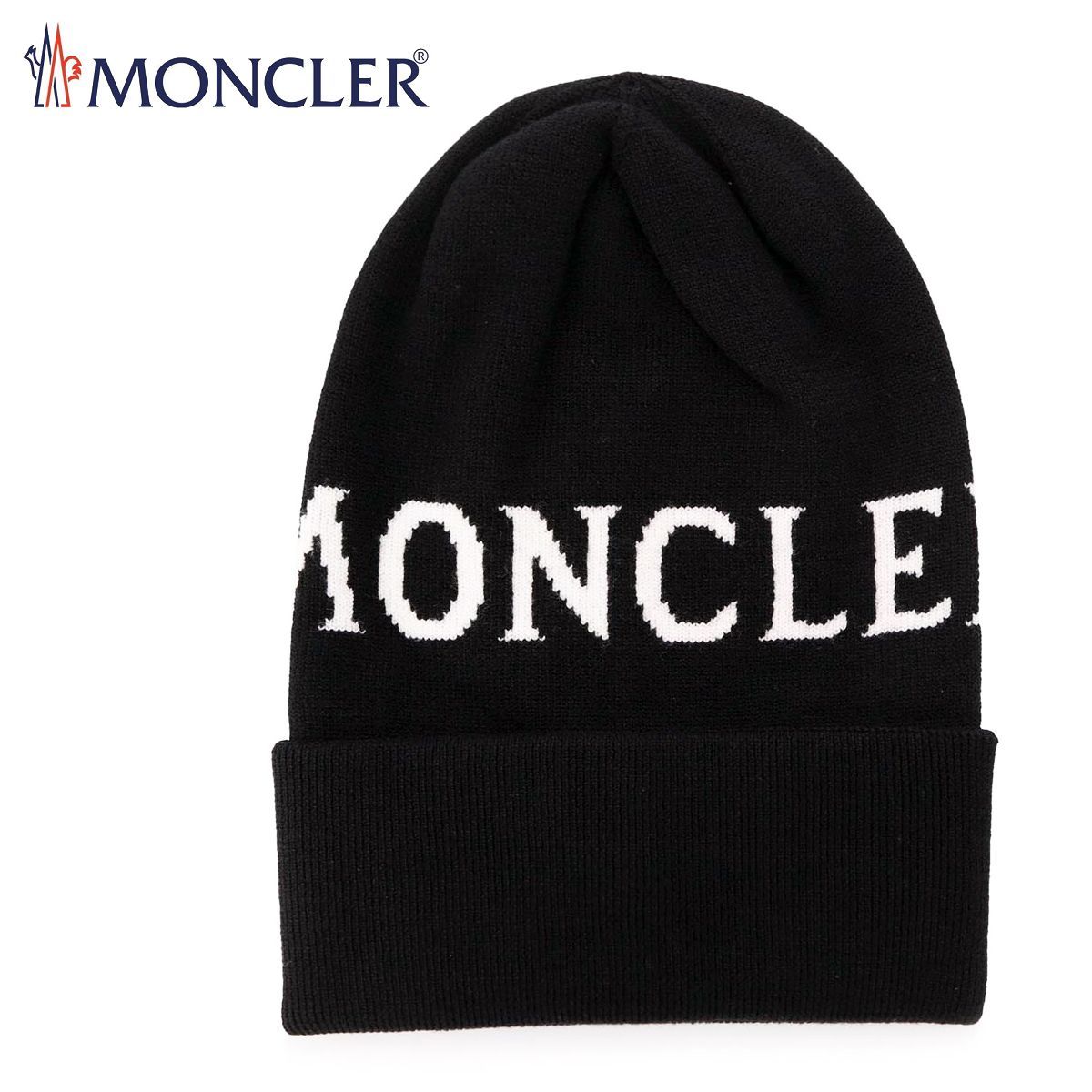 58 MONCLER モンクレール 9962700 A9062 ブラック ニットキャップ 男女